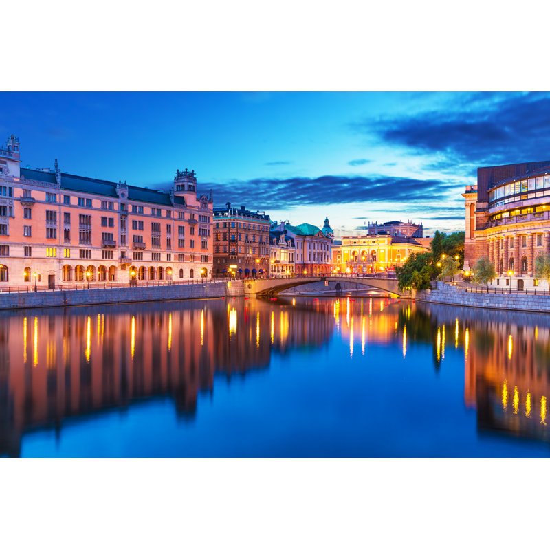 Scenery Of Stockholm by Scanrail - Wrapped Canvas Print, 30cm H x 46cm W