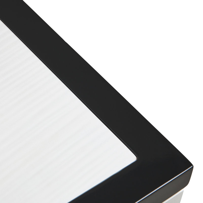 White and Black 6-Drawer Chest with Soft Close Drawers