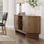 Buffet en bois massif et manufacturé Iresha avec portes coulissantes