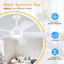 Ventilateurs de plafond modernes à 5 pales de 52 po avec lumières et télécommande-2061752718