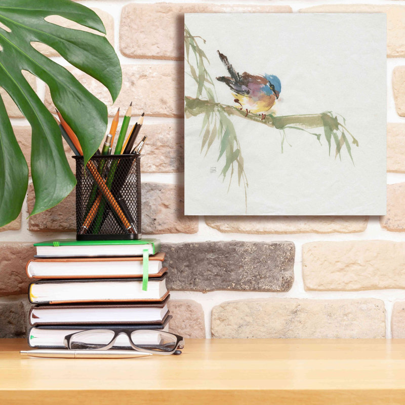 'Finch' by Chris Paschke, Canvas Wall Art, 12" W x 12" H