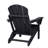 Folding Adirondack Chair with Side Table, 3-Piece Adirondack Chair Set with Wood Texture-2077964845
