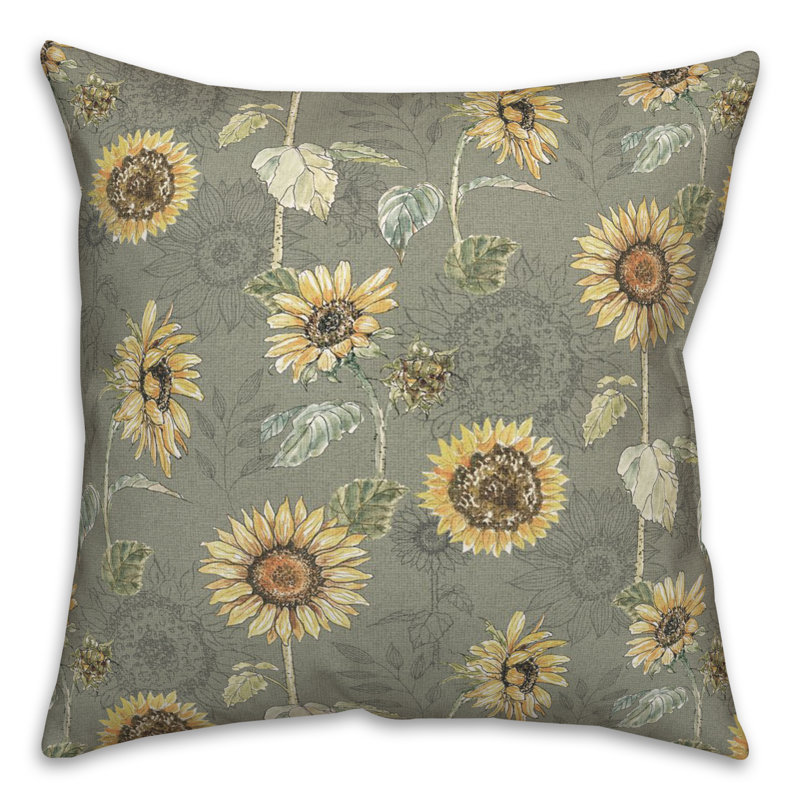 Polyester/Polyester Blend Throw Square Pillow Cover & Insert, Green