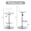 Tabourets de bar blancs pivotants et réglables à 360 ° - Sièges en polyuréthane, animal de compagnie de 2 pour les bars, restaurants, réception Facile à installer (2), design moderne pour les restaurants