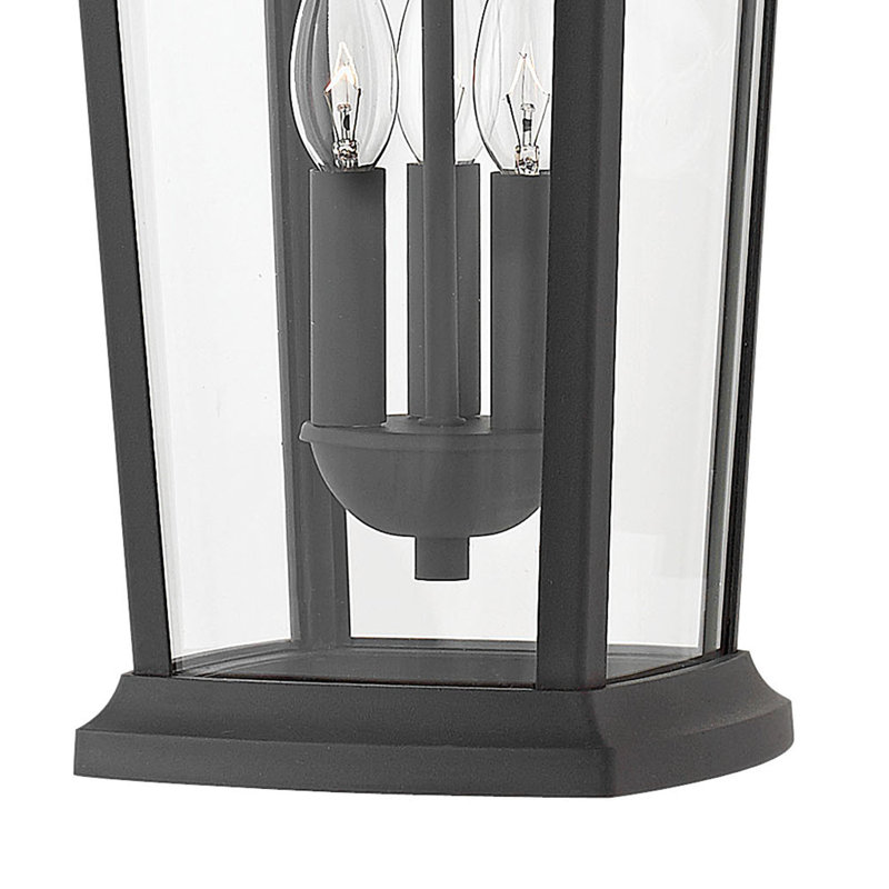Bromley 3 - Light Lantern Geometric Pendant, Museum Black