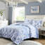 Housse de couette simple en microfibre à motif floral et rayé, fermeture à boutons, lavable, literie avec attaches intérieures et rayures, tissu, lavable à la machine-124869747