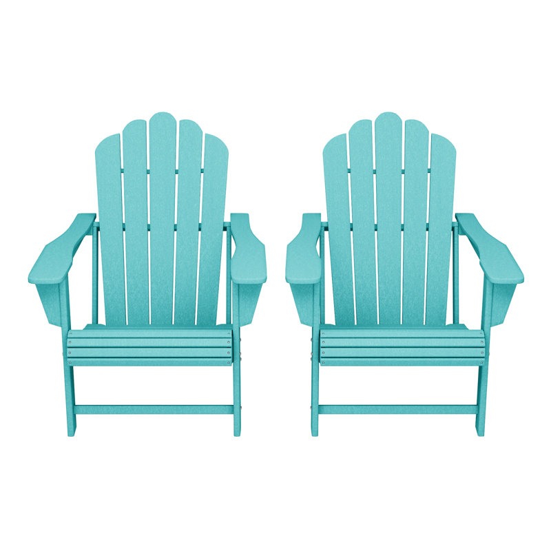Chaise Adirondack d'extérieur en poly (ensemble de 2), Turquoise