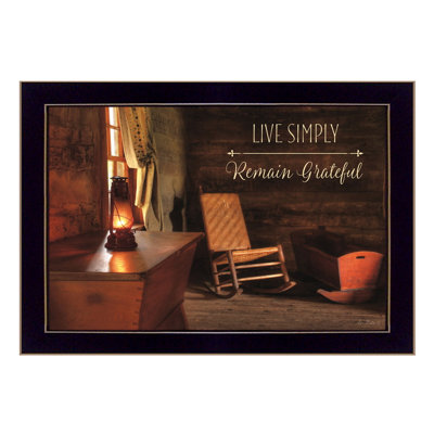 Live Simply Framed Wall Art for Living Room, Home Wall Decor Framed Print by Lori Deiter