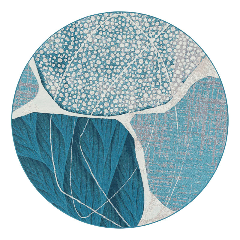 Keazia Indoor/Outdoor Area Rug, Round 6'1"