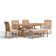 Summerton 6 - Person Teak Wood Patio Dining Set with Rectangular Table , Cushions Included