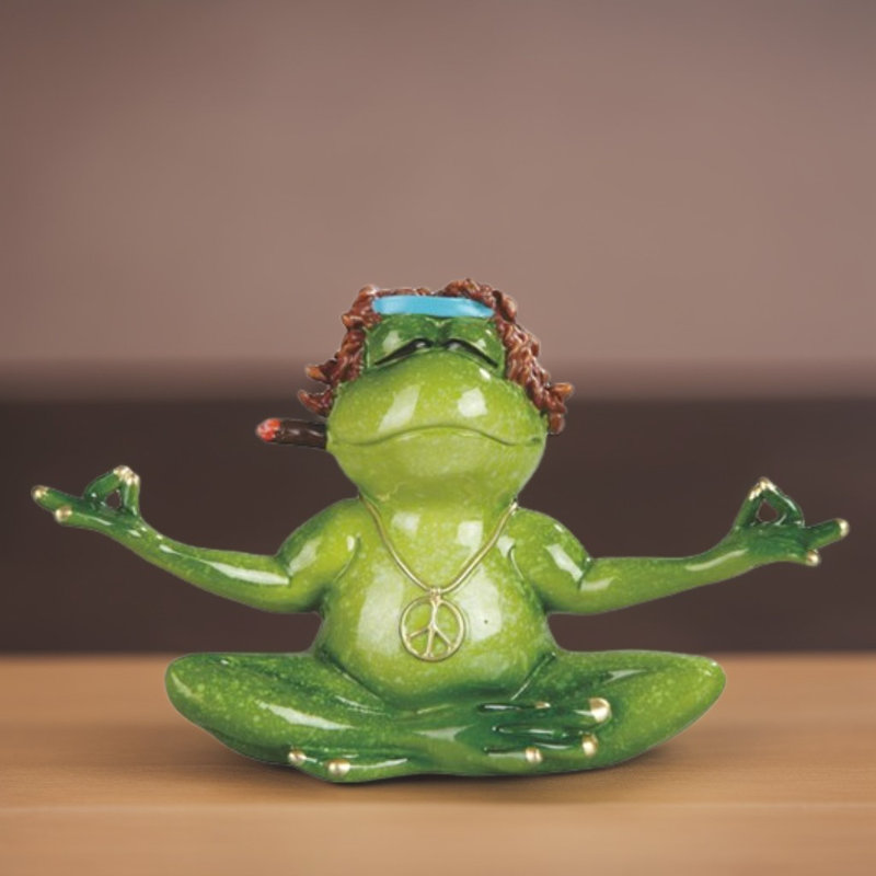 7.25"W Reggae Frog Figurine
