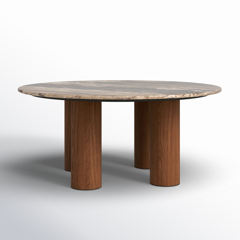 Tylee Single Coffee Table, Walnut Marble