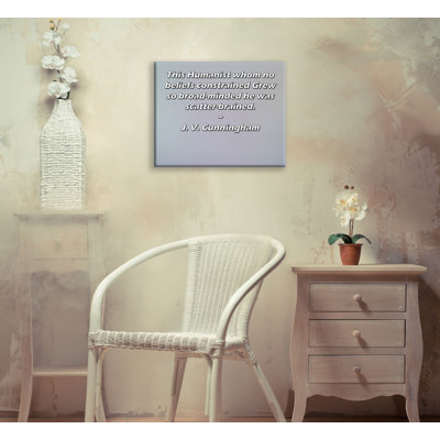ArtsyQuotes Gallery, toile tendue par J. V. Cunningham: «Cet humaniste dont aucune croyance n'a limité Grew à l'esprit si large qu'il avait l'esprit éparpillé.