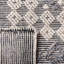 Segrest Natura Hand Woven Wool/Cotton Geometric Rug in Navy/Cream-474999124