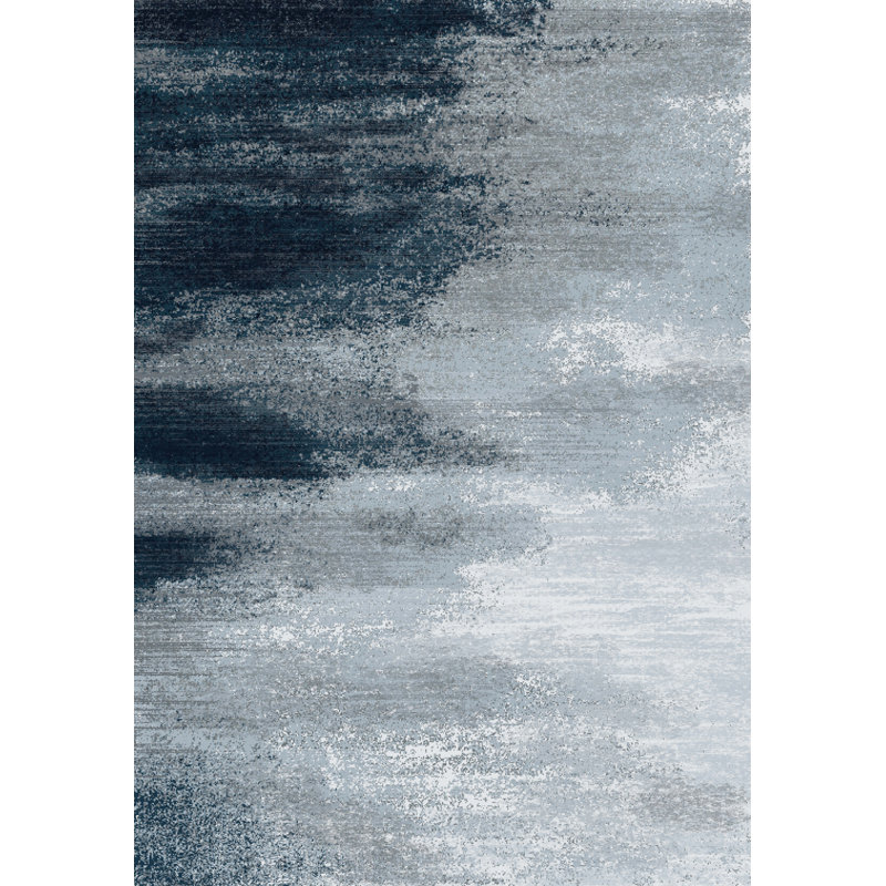 Tapis bleu marine / gris Oropeza