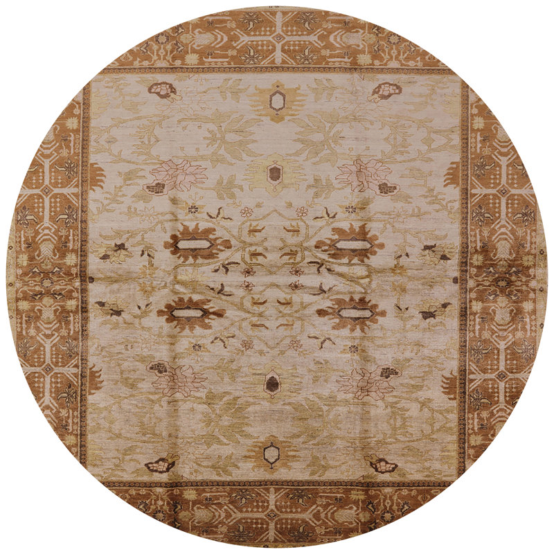 Tapis oriental brun / beige Chrissy, Rond 6 pi
