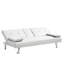Lit multifonctionnel blanc, 2, 28,09 po de hauteur, 2 pieds en cuir inoxydable, poids de 67,1 lb, stable et ergonomique