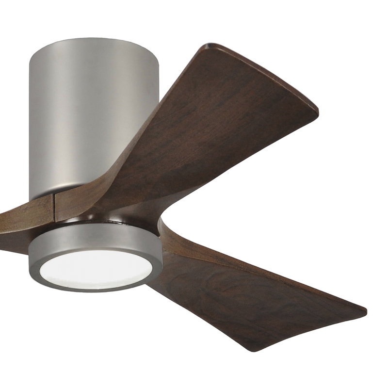 Irene LED Ceiling Fan, Brushed Nickel, Walnut, 42"