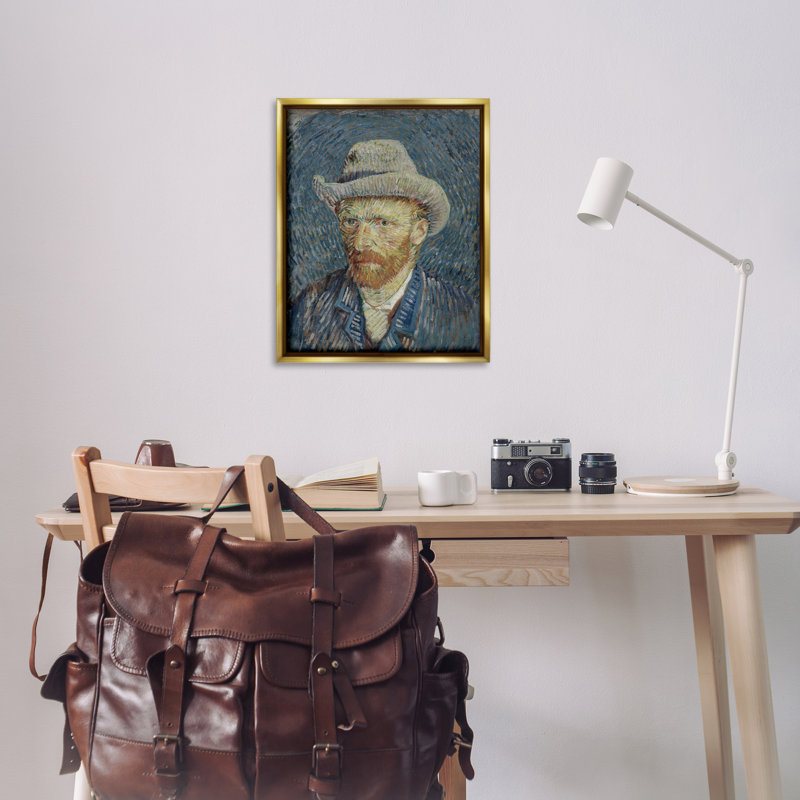 «Van Gogh Portrait with Hat», art mural sur toile flottante par one1000paintings, H 31 po x l 25 po