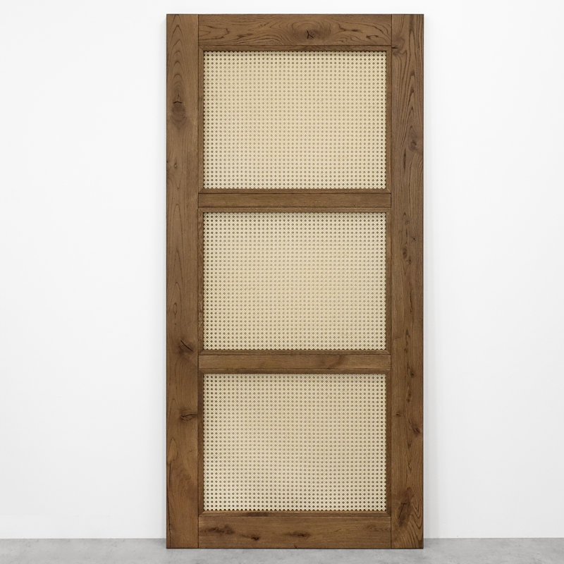 Aloizas Oak with Rattan Barn Door, Brown