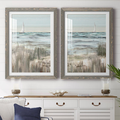 " Heading In Dusk I " 2 - Pieces Painting Print