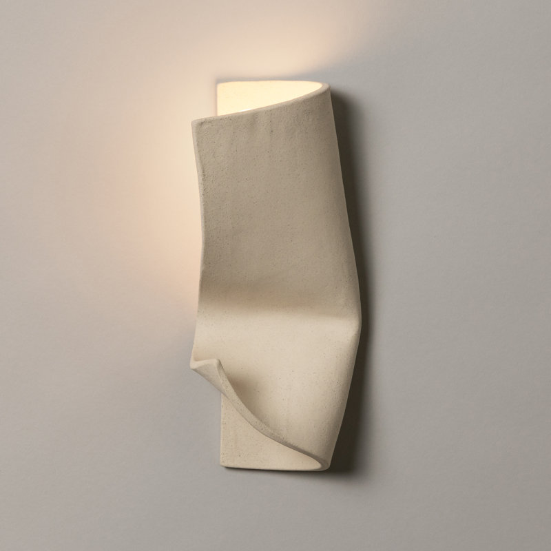 1 - Light Flush Mounted Sconce, Bone