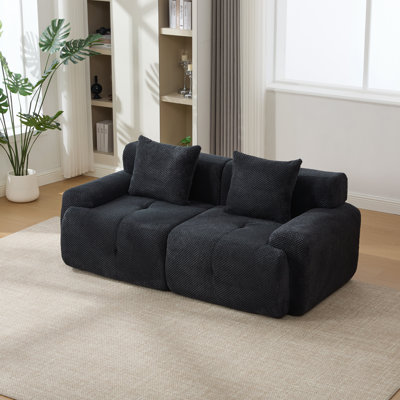 73" W Upholstered Modular Foam-filled Loveseat