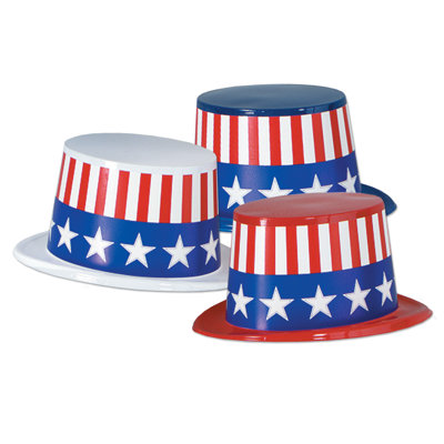 Dessus en plastique avec bande patriotique