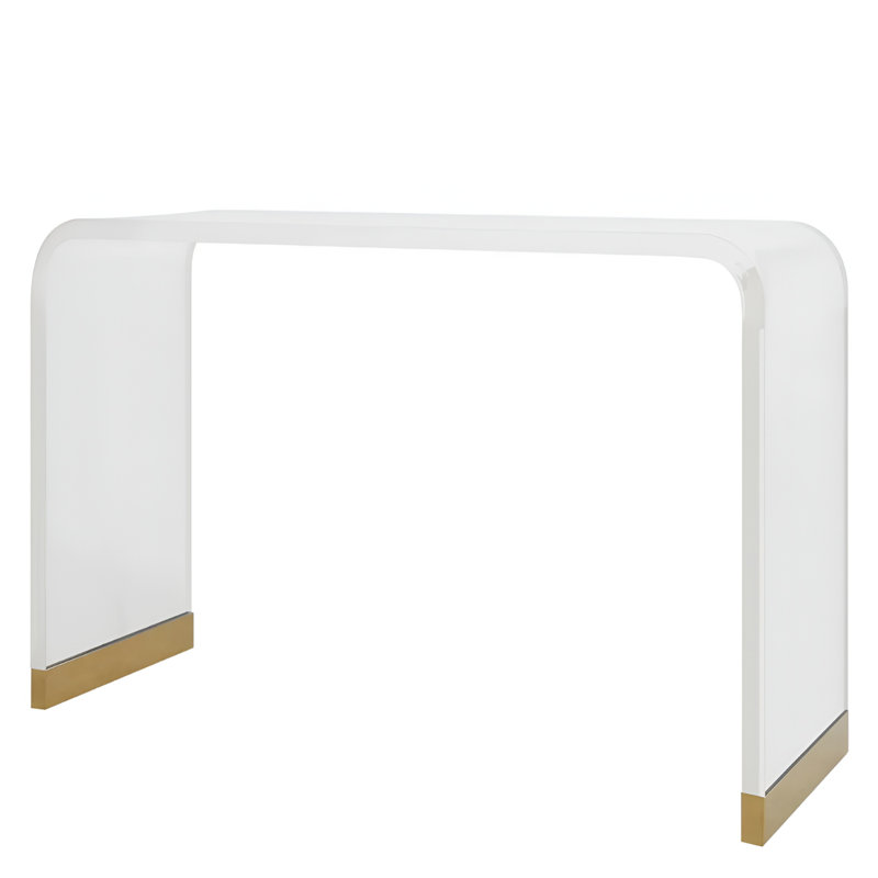 Console en acrylique doré
