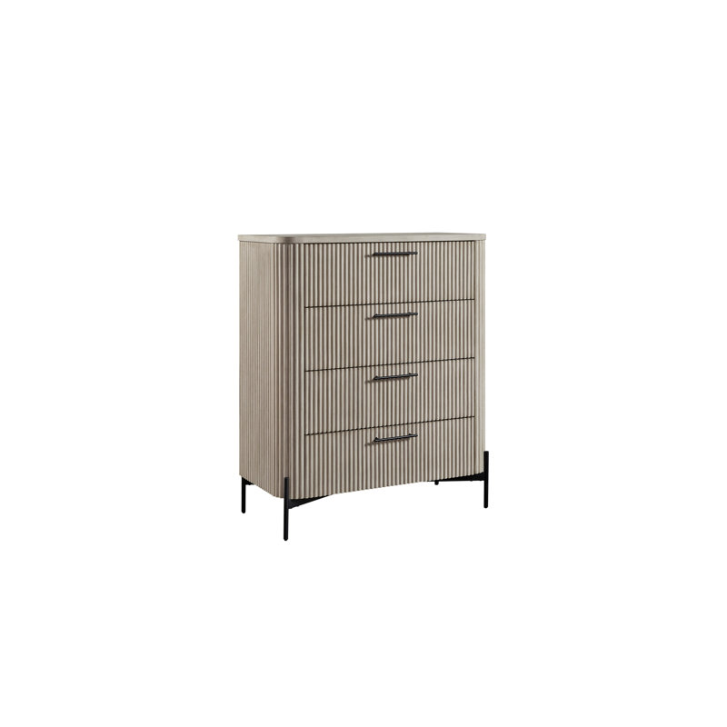 Commode 4 tiroirs - Taupe, Taupe