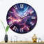 Horloge murale mauve abstraite fractale interstellaire-93394153