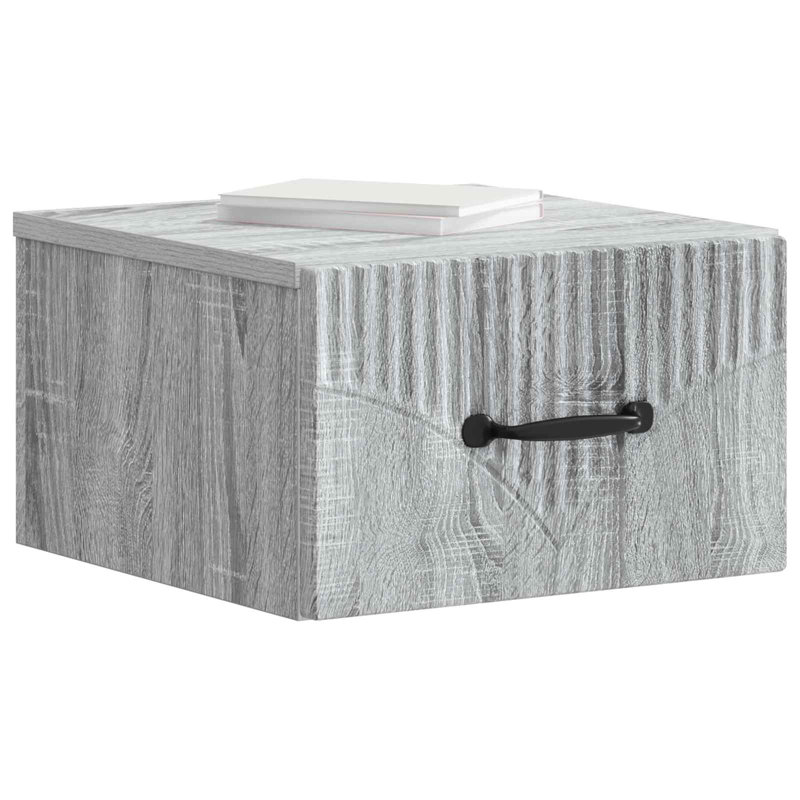 34.5 cm W Bedside Table, Grey Sonoma