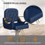 Fauteuil de barbier sur 360 degrés avec roulettes pivotantes et pivotantes, capacité de fauteuil de coiffure hydraulique jusqu'à 330 lb, équipement de spa tout usage, bleu-613090560