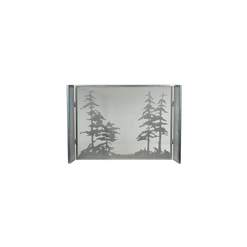 Tall 3 Panel Fireplace Screen