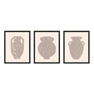 Modern Vessel Set of 3a  3 Piece Picture Frame Print Set