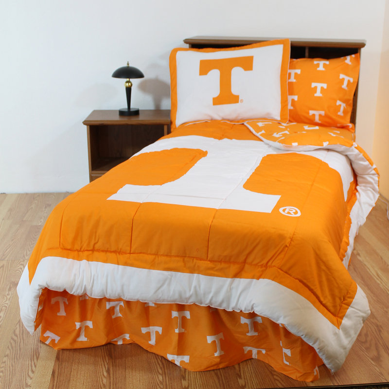 NCAA Sateen Comforter, Full Comforter + 7 Additional Pieces, Nebraska