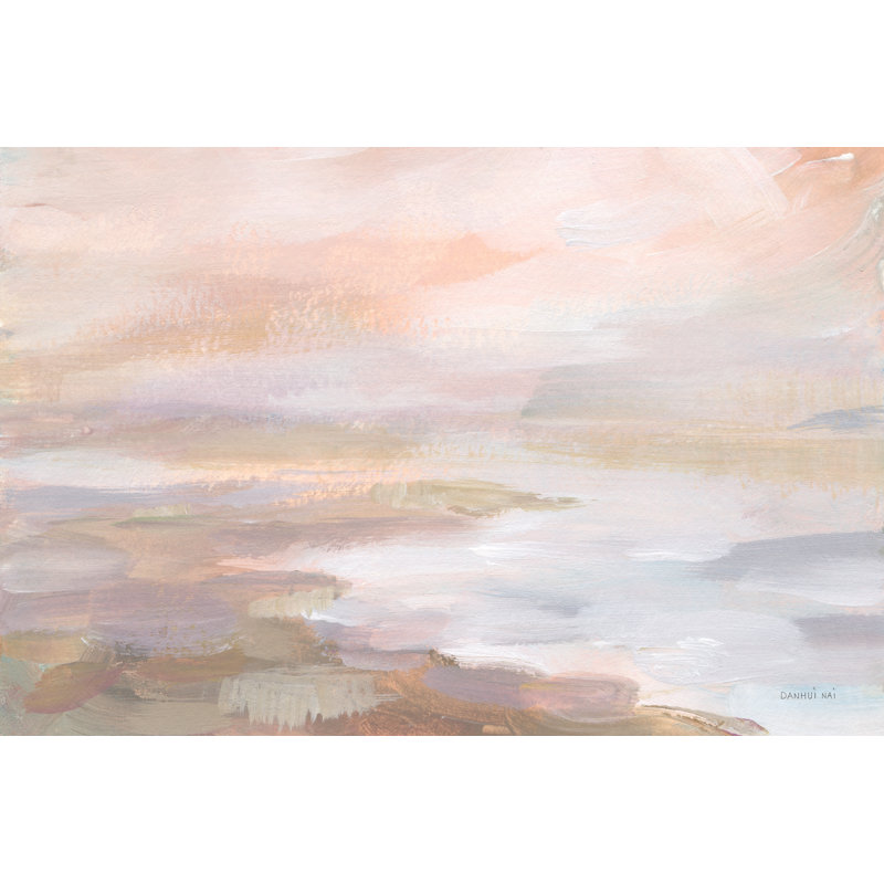 Sunrise Coast by Danhui Nai - Wrapped Canvas Painting, 20cm H x 30cm W