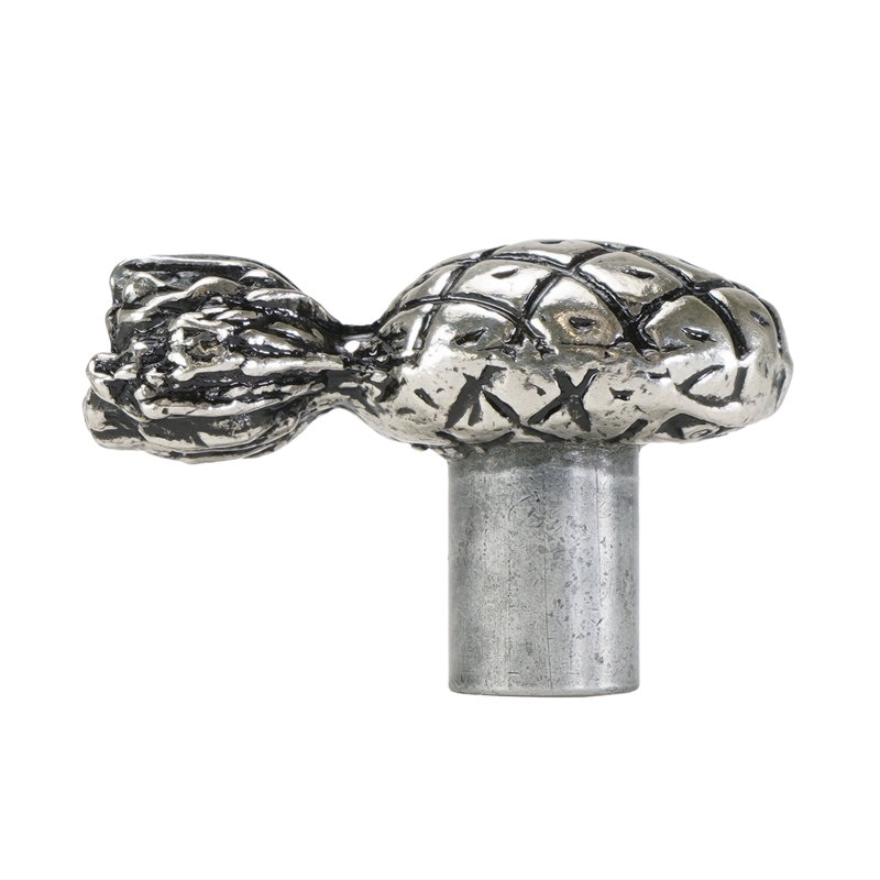 Tropical pineapple knob in Antique Brass, Silver