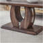 Table basse rectangulaire en bois aggloméré à motif d'autocollants moderne et minimaliste. Ajoutez une atmosphère calme et confortable à votre maison. Table basse en MDF, noyer, autocollant texturé brun foncé, table d'appoint.