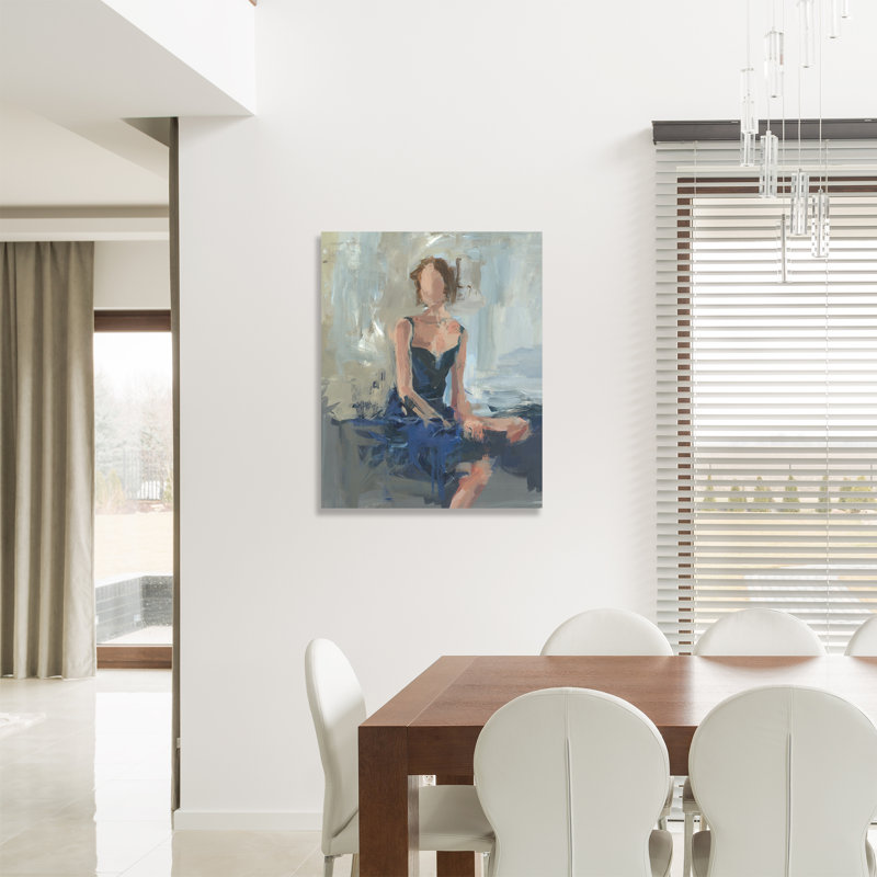 Lady In Blue Painting by Fern Cassidy, 50" H x 40" W, Outdoor