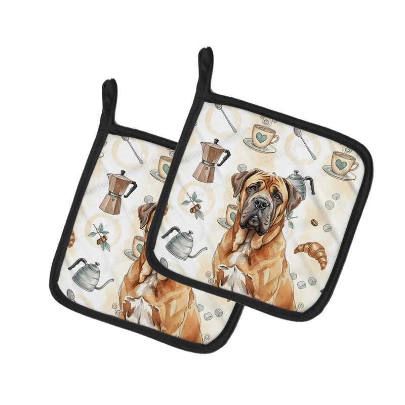 Paire de porte-casseroles Neapolitan Mastiff