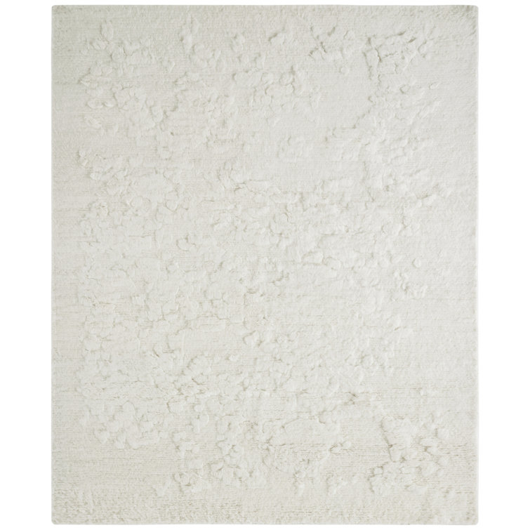 Cloudscape Hand-Knotted Wool Shag White/Cream Area Rug