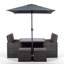 Nikolas 8 - Person Patio Dining Set Umbrella Hole Included Square Table with Cushions Included