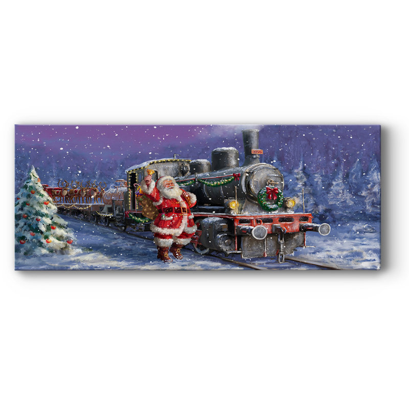 «All Aboard» sur toile, H 24 po x l 60 po x P 1,5 po