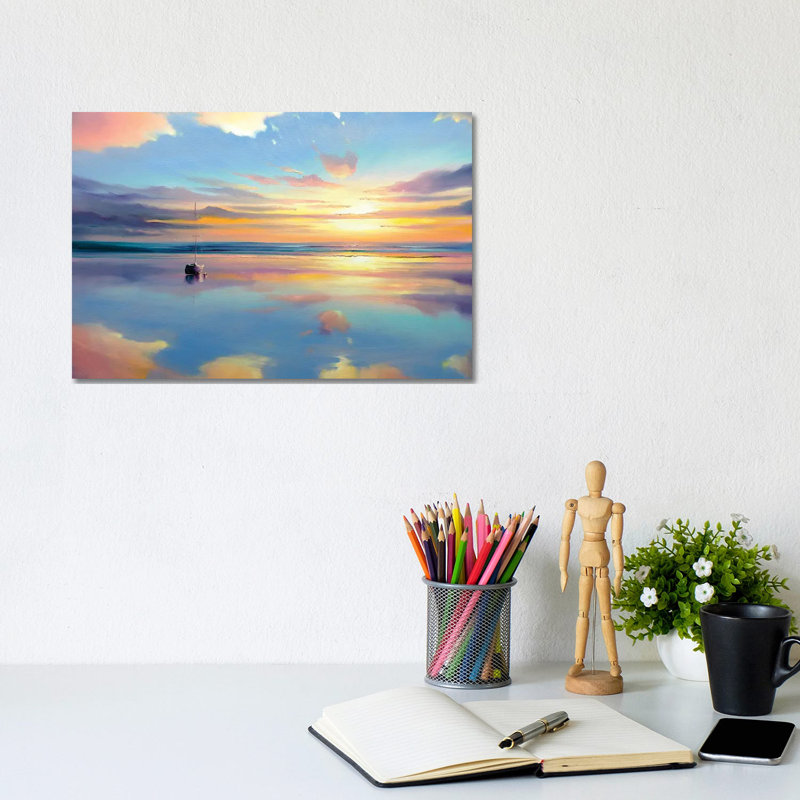 Where Sky Meets Water, No Mat, Wrapped Canvas, 8" H x 12" W x 0.75" D