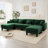 Boucle Fabric Sectional Sofa-117890357
