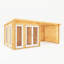 20ft x 10ft Studio Pent Log Cabin With Patio Area UPVC Windows & Doors (44mm)-105863324