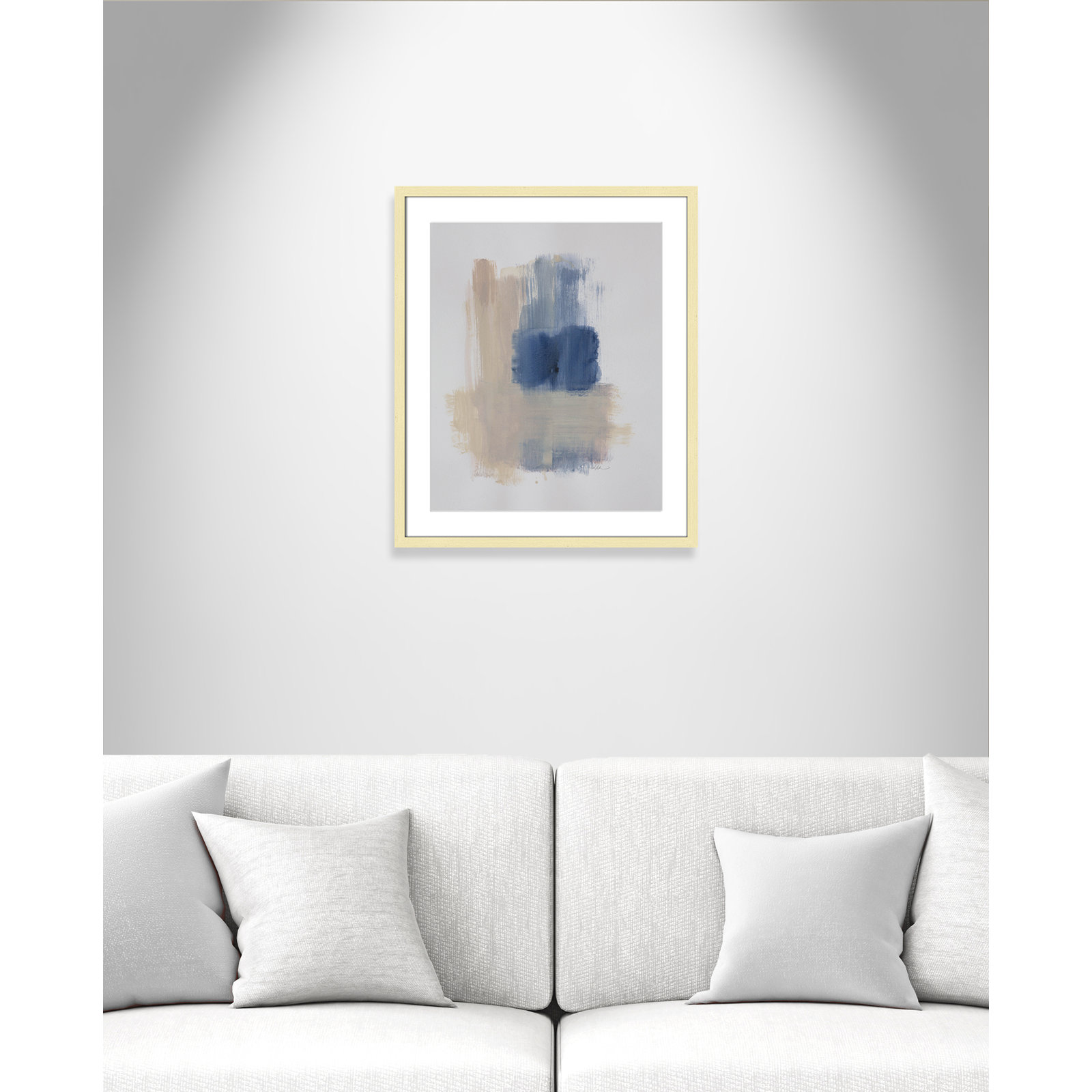 Macathurn "Powder Room Wash III" Print, 25.5" H x 21.5" W x 1.25" D, Gold Matted Picture Framed