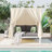 Elegant Outdoor Patio Sunbed With Canopy And Thick Cushions-466318705