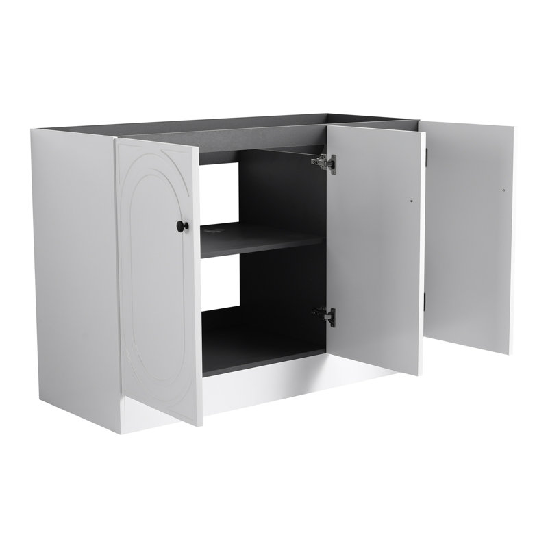 Meuble-lavabo autoportant - sans le lavabo, Blanc